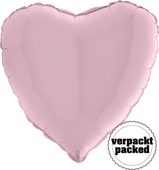 Grabo - Folieballon hartvorm Pink - (90 cm)