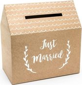 Boîte enveloppe mariage / mariage papier kraft maison 30 cm - Embellissements / Décorations