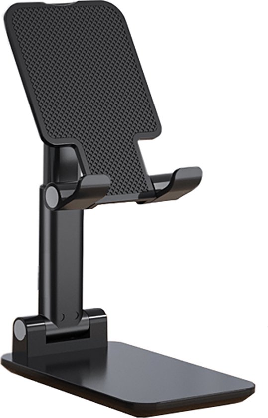 Telefoonhouder Bureau Verstelbaar - Telefoon Standaard - Tablethouder Bureau - Smartphone Houder - Telefoonstandaard - Telefoon Houder Kunststof - Zwart