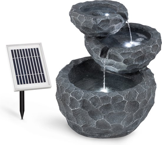 Vlotterende zonnecel fontein met batterij en verlichting
