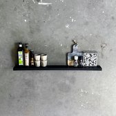 GoudmetHout - Zwevende wandplank - Blinde montage - eiken - 160 x 10 cm - zwart eiken - zwevende boekenplank - Incl. bevestiging