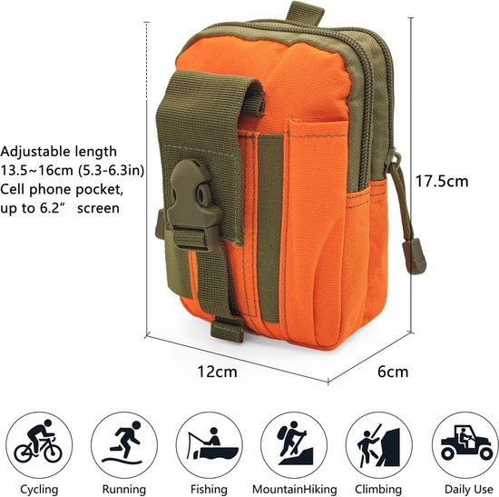 Sac à dos tactique Militaire Molle Sling Bag Accessoires de chasse Pochette  de rangement Nylon Sports de plein air Camping Randonnée Pack de voyage