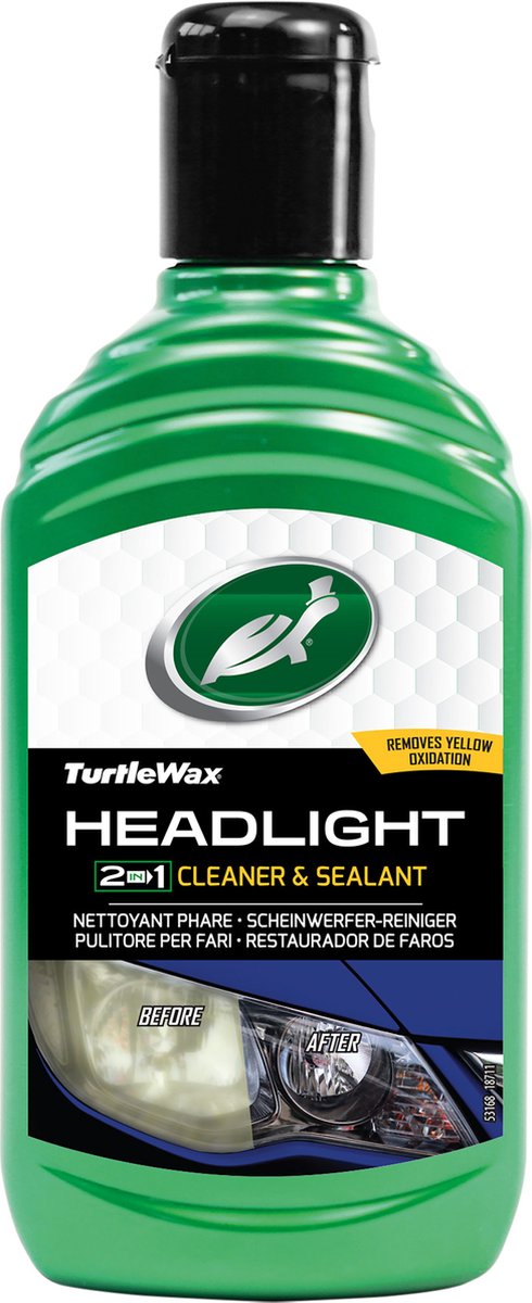 Turtle Wax 53168 Headlight Cleaner & Sealant 300ml