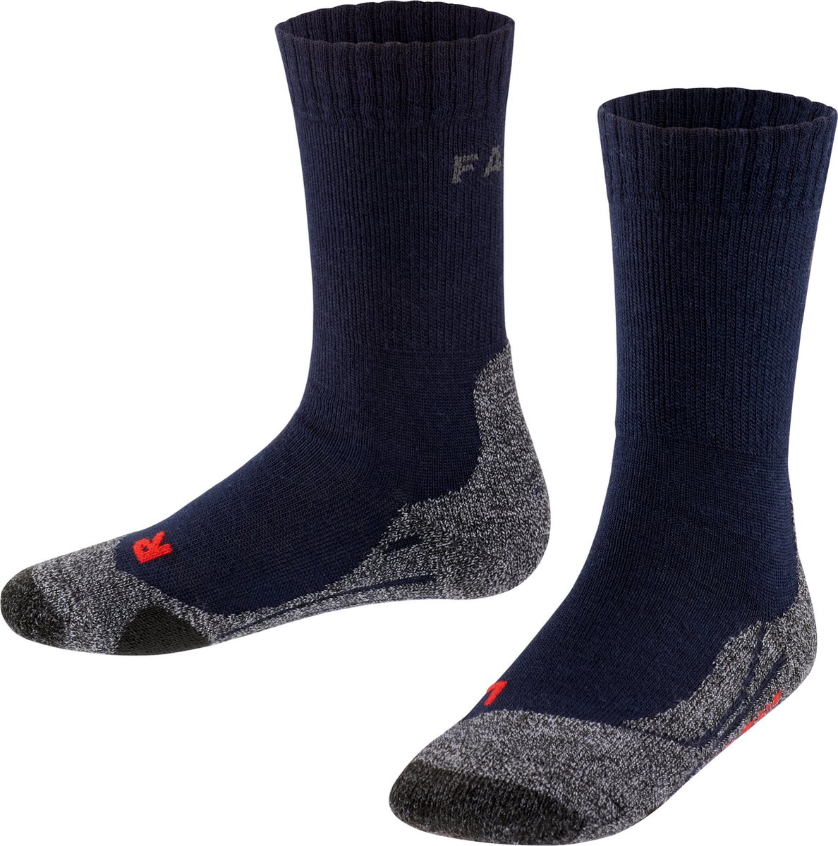 FALKE TK2 Wandelsokken anti blaren, medium padding merinowol sportsokken kinderen blauw - Maat 35-38 op Prijzenvolger.com