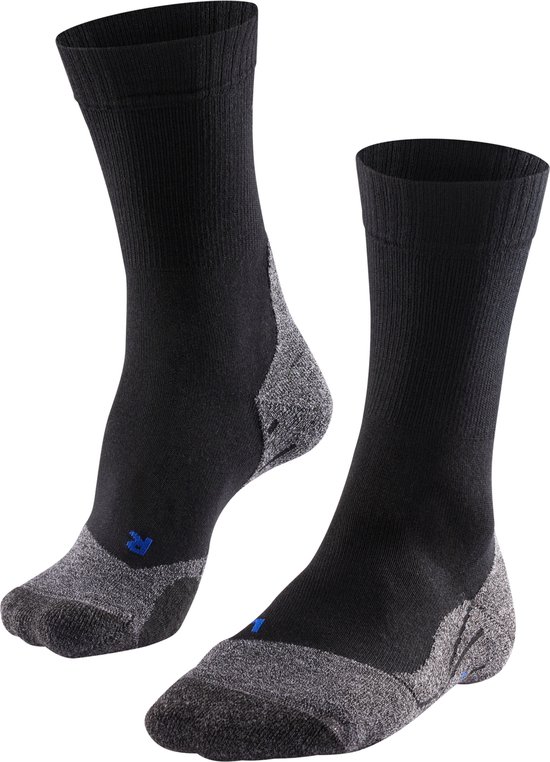 FALKE TK2 Cool Wandelsokken anti blaren, medium padding functioneel garen sportsokken dames zwart - Maat 39-40