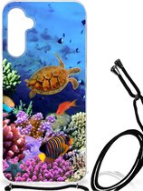 Silicone Back Cover Geschikt voor Samsung Galaxy A14 5G Smartphone hoesje met doorzichtige rand Vissen