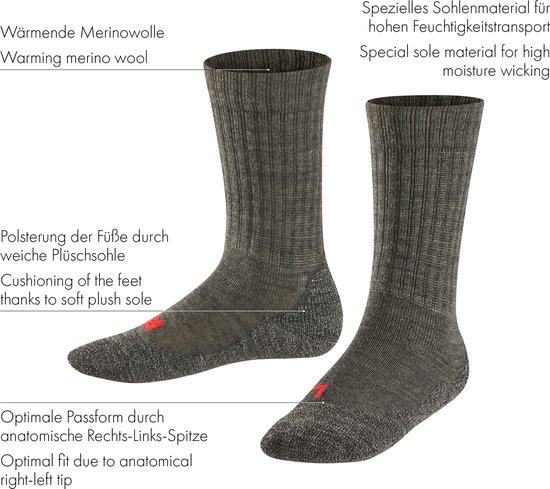Chaussettes FALKE Active Warm pour Enfants - Zwart - Taille 23-26