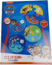 Paw Patrol cijfer puzzel - Blauw / Multicolor - Karton - 10 stukjes - Vanaf 3 jaar - Puzzel - Speelgoed - Cadeau