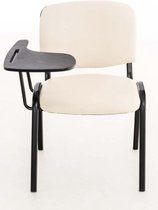 CLP Ken Bezoekersstoel - Met klaptafel - Kunstleer creme