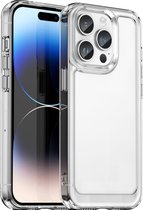 Mobigear Crystal Back Cover Case - Convient pour Apple iPhone 15 Pro Max - Étui pour téléphone portable - Transparent