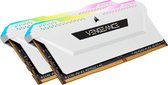 CORSAIR DDR4 PC-geheugen - VENGEANCE RGB PRO SL 16GB (2x8GB) - 3200Mhz - CAS 16 - Wit (CMH16GX4M2E3200C16W)