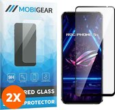 Mobigear Screenprotector geschikt voor ASUS ROG Phone 5s Glazen | Mobigear Premium Screenprotector - Case Friendly - Zwart (2-Pack)