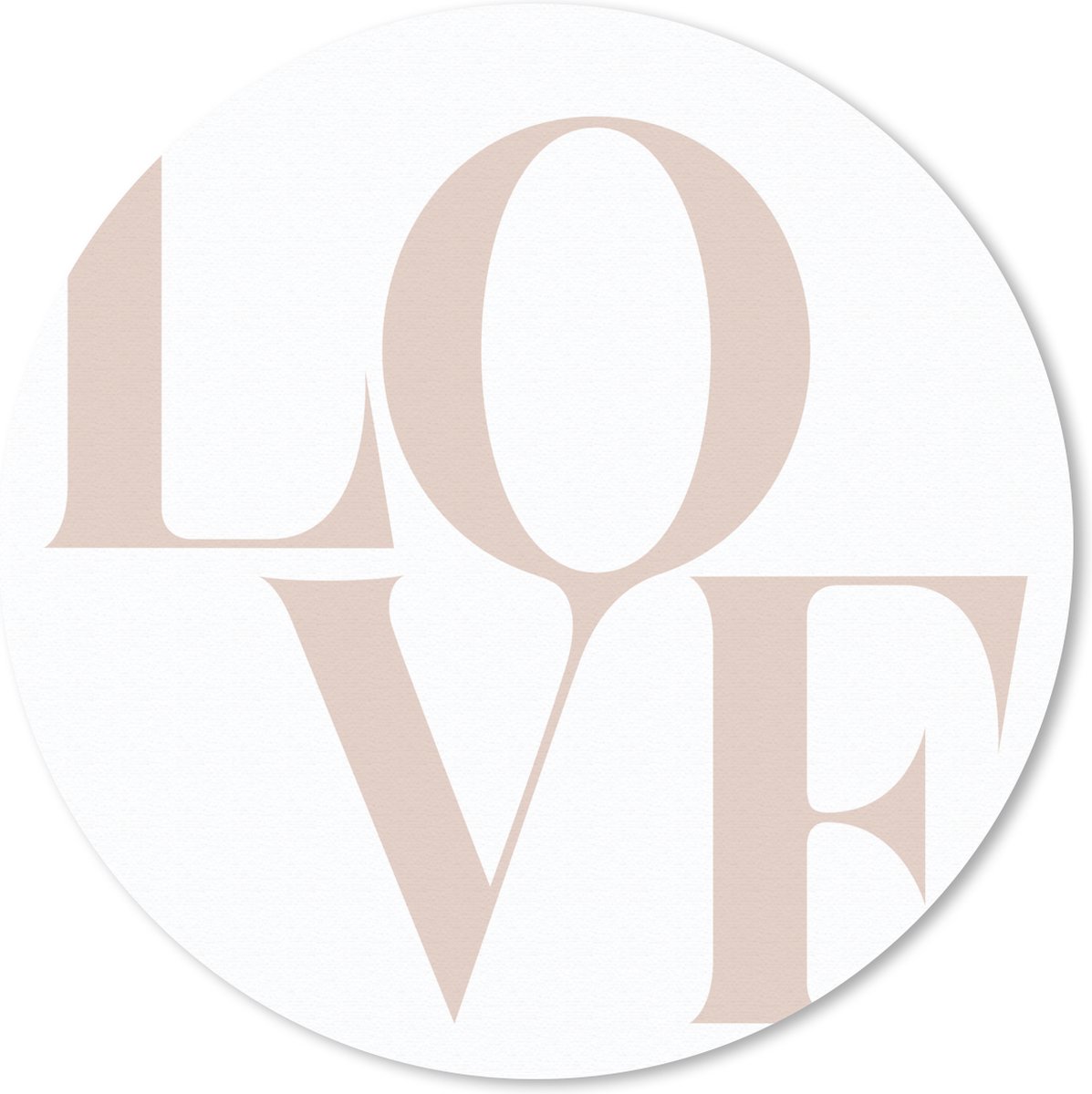 Muismat rond 40x40 cm - Mousepad Tekst - Quotes - Love - Ronde muismatten