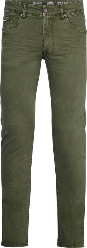 Petrol Industries - Heren Seaham Gekleurde Slim Fit Jeans Polson jeans - Groen - Maat 30