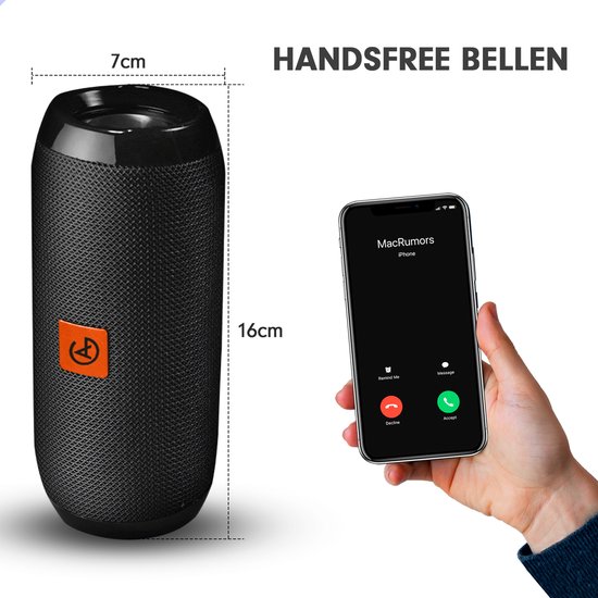 HEYSONG Bluetooth luidspreker met licht, muziekbox, draagbare bluetooth-box met IPX7 waterdicht, 360° stereogeluid, rijke bas, 40h batterij, draadloze luidspreker met TF voor thuis, buiten, tuin