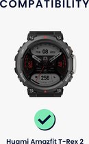 Bracelet kwmobile compatible avec Huami Amazfit T- Rex 2 - Bracelet pour tracker d'activité en noir / gris - Bracelet de montre