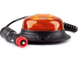 AMiO Oranje LED Zwaailicht Noodverlichting met Magneet 18LED 12/24V