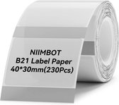 Niimbot - Labels/Etiketten B21/B1 - 40x30mm - 230 vellen - Transparant