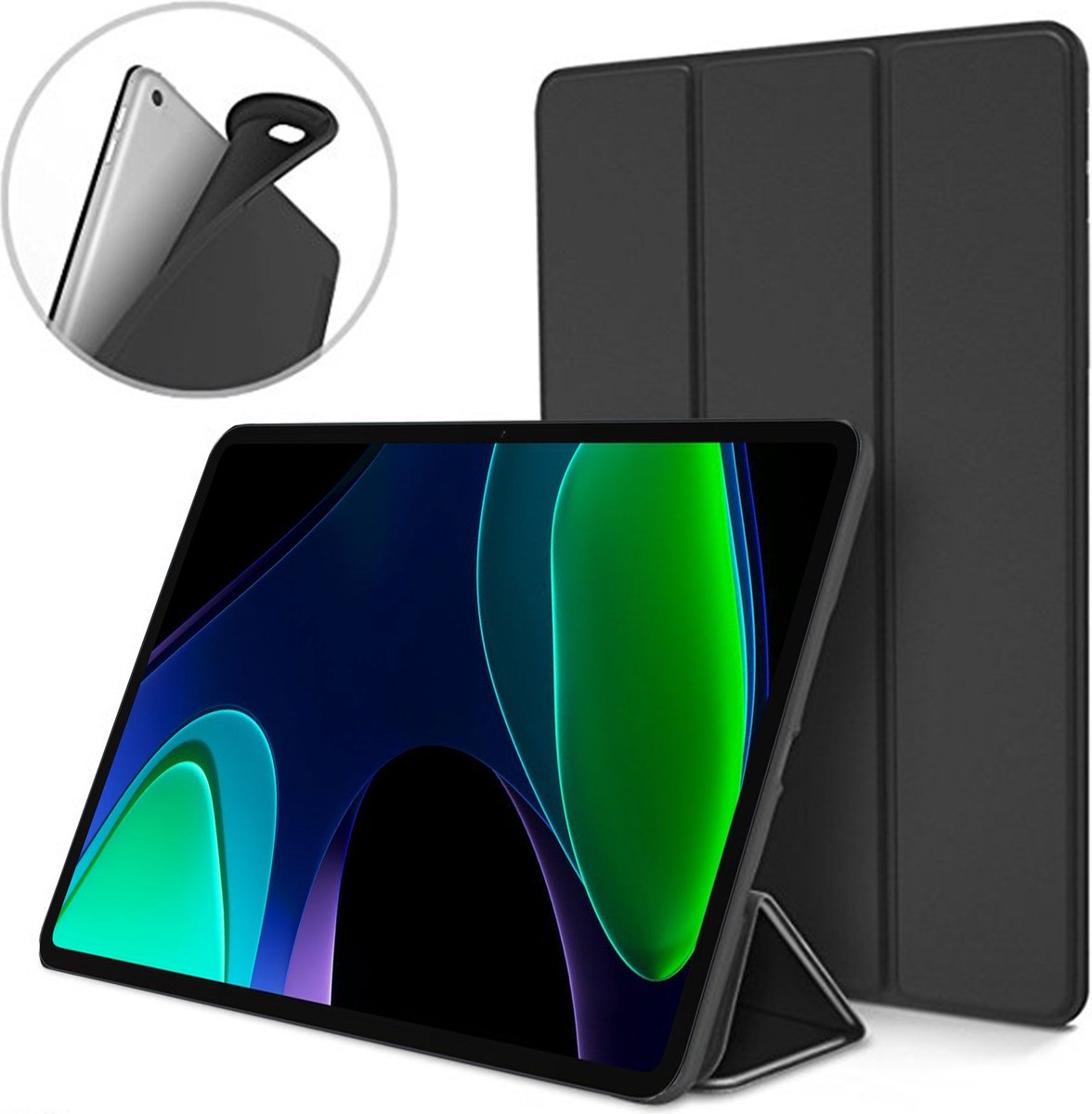 Geschikt voor Xiaomi Pad 6 Hoesje – Shock Proof Case – Auto Wake - Flip Cover Zwart