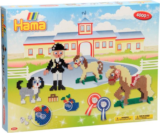 Hama - Strijkkralen Set - Paardenrijschool Thema