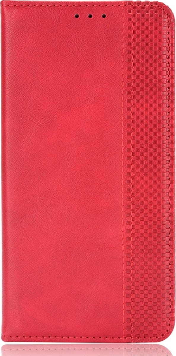 Mobigear Telefoonhoesje geschikt voor OnePlus 11 Hoesje | Mobigear Sensation Bookcase Portemonnee | Pasjeshouder voor 3 Pasjes | Telefoonhoesje voor Pinpas / OV Kaart / Rijbewijs - Rood
