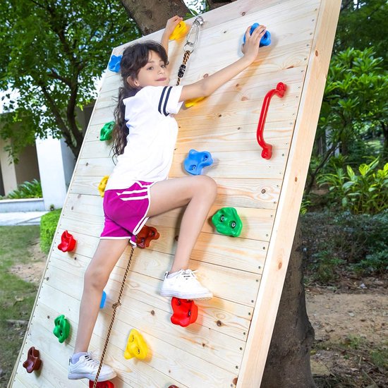 ALPIDEX Presas de Escalada para niños, Capacidad de Carga 200 kg, Material de fijación Incluido, Diferentes cantidades Multicolores - 15 Piezas