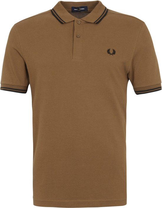 Fred Perry - Polo Bruin - Modern-fit - Heren Poloshirt Maat S