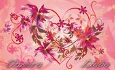 Love Flowers Abstract  Photo Wallcovering