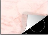 KitchenYeah® Inductie beschermer 59x52 cm - Marmer print - Roze - Lijn - Kookplaataccessoires - Afdekplaat voor kookplaat - Inductiebeschermer - Inductiemat - Inductieplaat mat