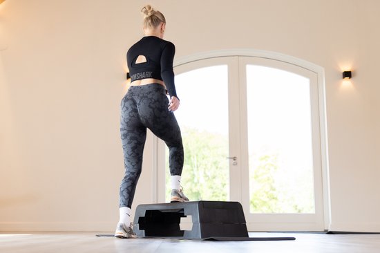 AJ-Sports Fitness step - Stepper PRO Large - Aerobic Step - Stepbank - Verstelbaar - Fitness step - Stepper Fitnessapparaat - Workout - Fitness