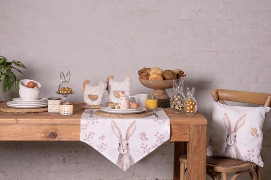 MamboCat Lot De 4 Assiettes à Dessert Pâques - Porcelaine Festive Lapins & Poussins, Idéales Petit-Déj Ou Goûter