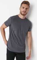 Trendyol TMNSS22TS0271 Volwassenen Mannen T-shirt single - Antraciet - 3XL