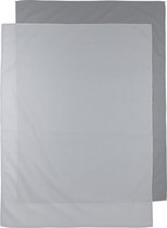Meyco de 2 draps Meyco Uni - 75x100cm - Grijs/ gris clair
