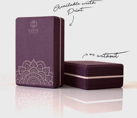 Yogablok - Eva Foam - Peaceful Purple van Pure2Improve — afbeelding 4