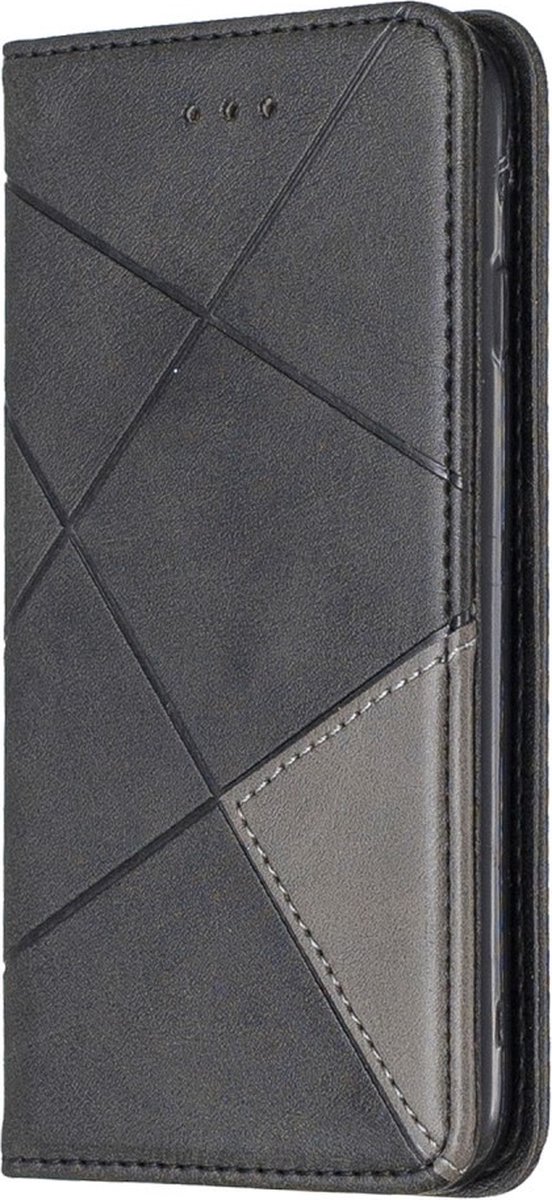 Coverup Hoesje - Geschikt voor iPhone SE (2022/2020), iPhone 8 / 7 Hoesje - Coverup Geometric Book Case - Zwart