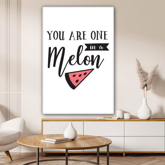 Tableau Peinture Citations - Proverbes - Tu es un dans un melon - 90x140 cm - Décoration murale