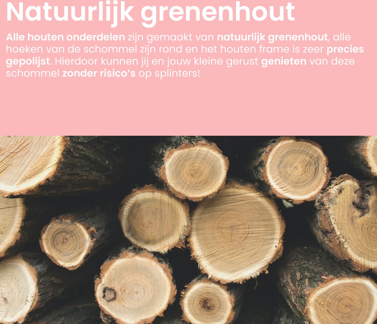 Luxe houten 3 in 1 roze meegroei baby schommel en Kinder schommel – Baby swing – Schommel die meegroeit met je kindje - Schommelstoel - Schommels - handgemaakt — afbeelding 10