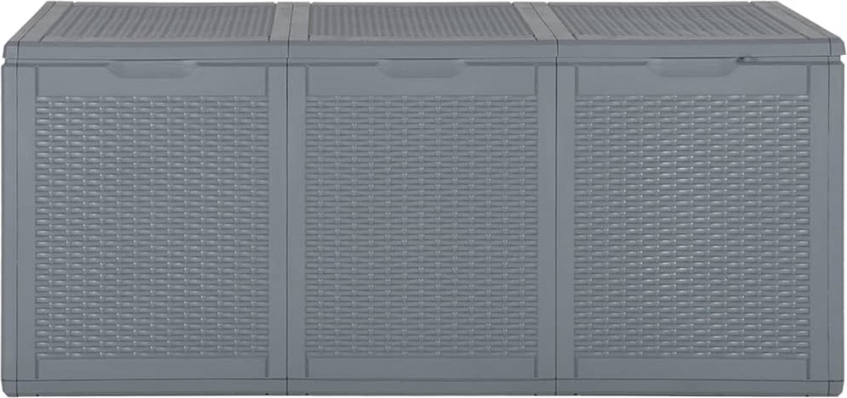 vidaXL - Tuinbox - 270 - L - PP - rattan - grijs
