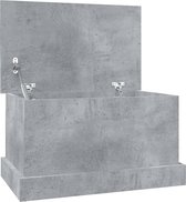 vidaXL - Opbergbox - 50x30x28 - cm - bewerkt - hout - betongrijs