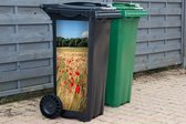 Container sticker Wilde Klaprozen in een groot veld - 44x98 cm - Kliko sticker