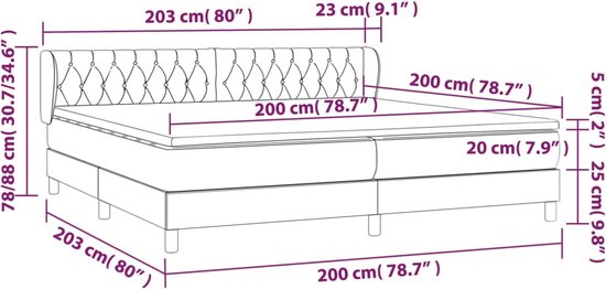 vidaXL-Boxspring-met-matras-stof-blauw-200x200-cm