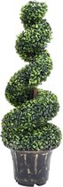 vidaXL - Kunstplant - met - pot - buxus - spiraal - 100 - cm - groen