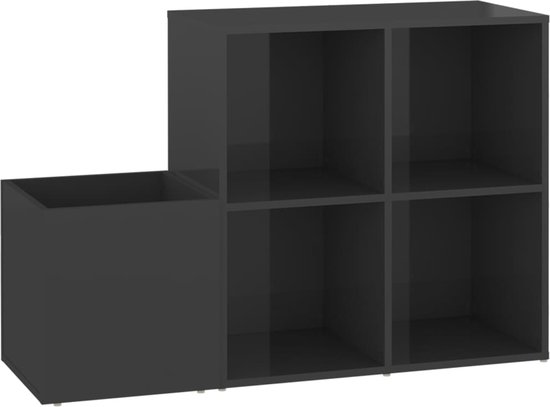 vidaXL-Opbergkast-105x35,5x70-cm-bewerkt-hout-hoogglans-grijs