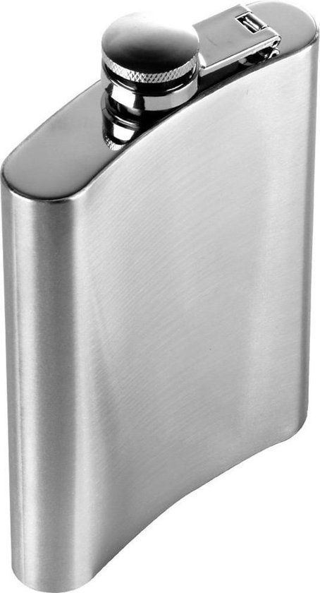 KitchenCraft Bar Craft Luxury Stainless Steel Hip Flask with Decanting