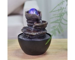 Kamerfontein Guru (18cm) | Binnenfontein | Waterornament | Incl. LED Verlichting | Feng Shui Webwinkel