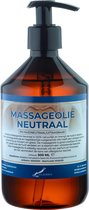 Massageolie Neutraal 500 ml met pomp - 100% natuurlijk - biologisch en koud geperst
