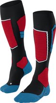 FALKE SK4 Advanced Skiën anti blaren, anti zweet merinowol wintersportsokken heren zwart - Maat 44-45