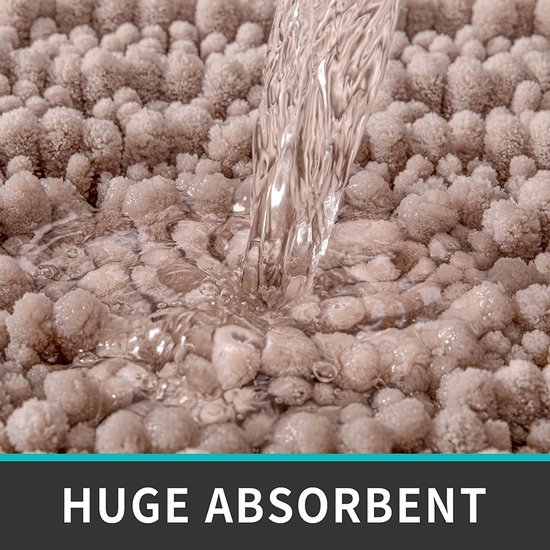 DEXI Bath Mat 60 x 110cm, Non-Slip Soft Bath Mats Water DEXI Bath Mat 60 x 110cm, Non-Slip Soft Bath Mats Water