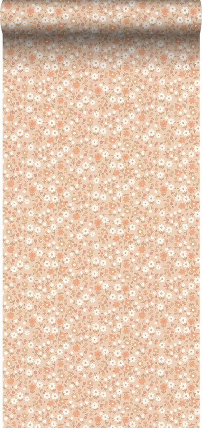 ESTAhome behang bloemetjes licht terracotta - 139580 - 0.53 x 10.05 m