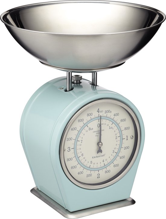 KitchenCraft Mechanische Küchenwaage, Waage im Vintage-Stil mit